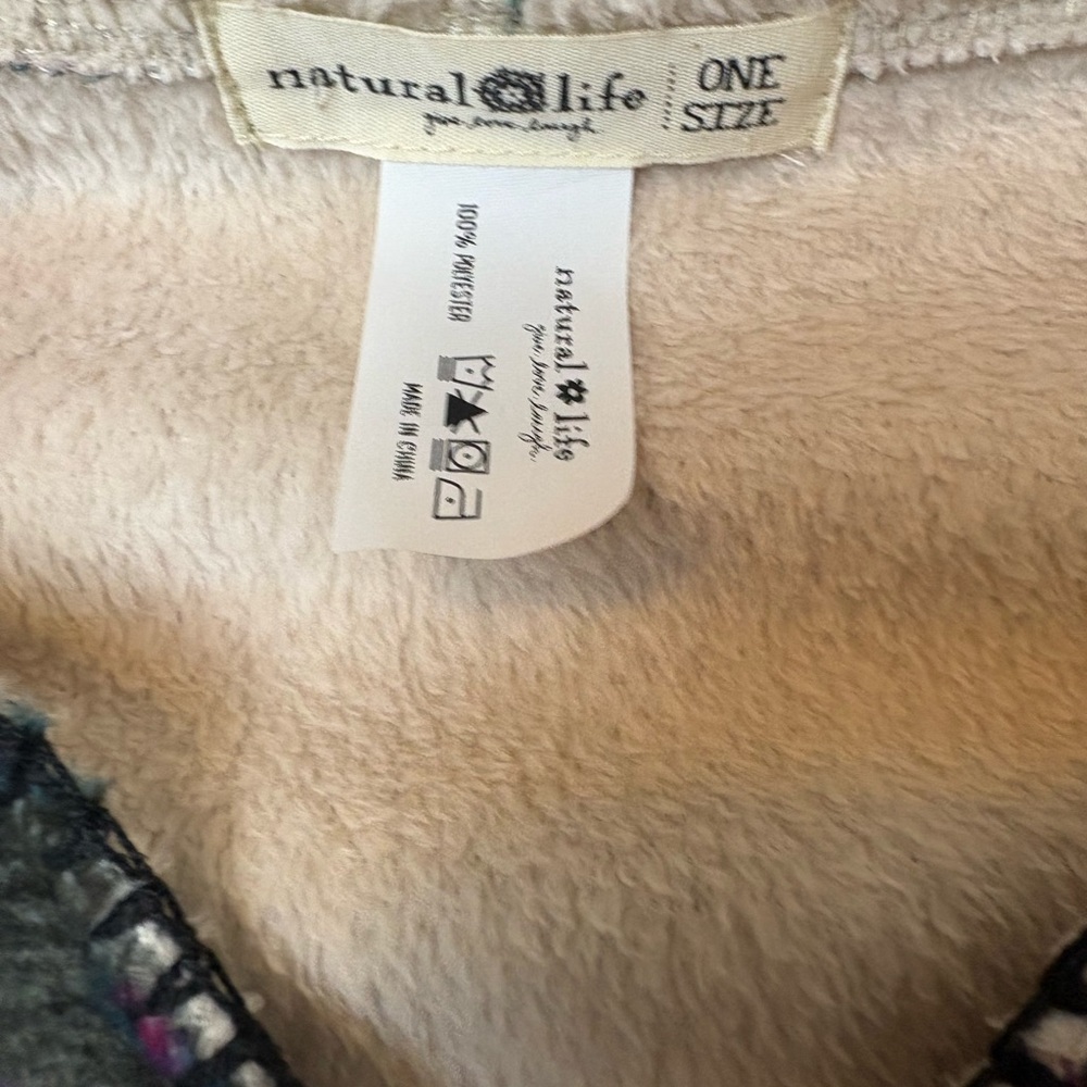 Natural Life Oversized Cozy Blanket Hoodie One size Multi Flora - Picture 10 of 10